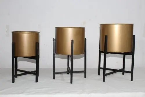 Modern Gold Planters Set